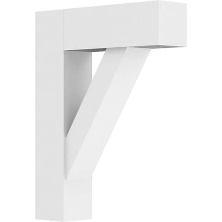 Ekena Millwork Standard Traditional Architectural Grade PVC Bracket with Block Ends, 3"W x 14"D x 18"H BKTP03X14X18TRA05